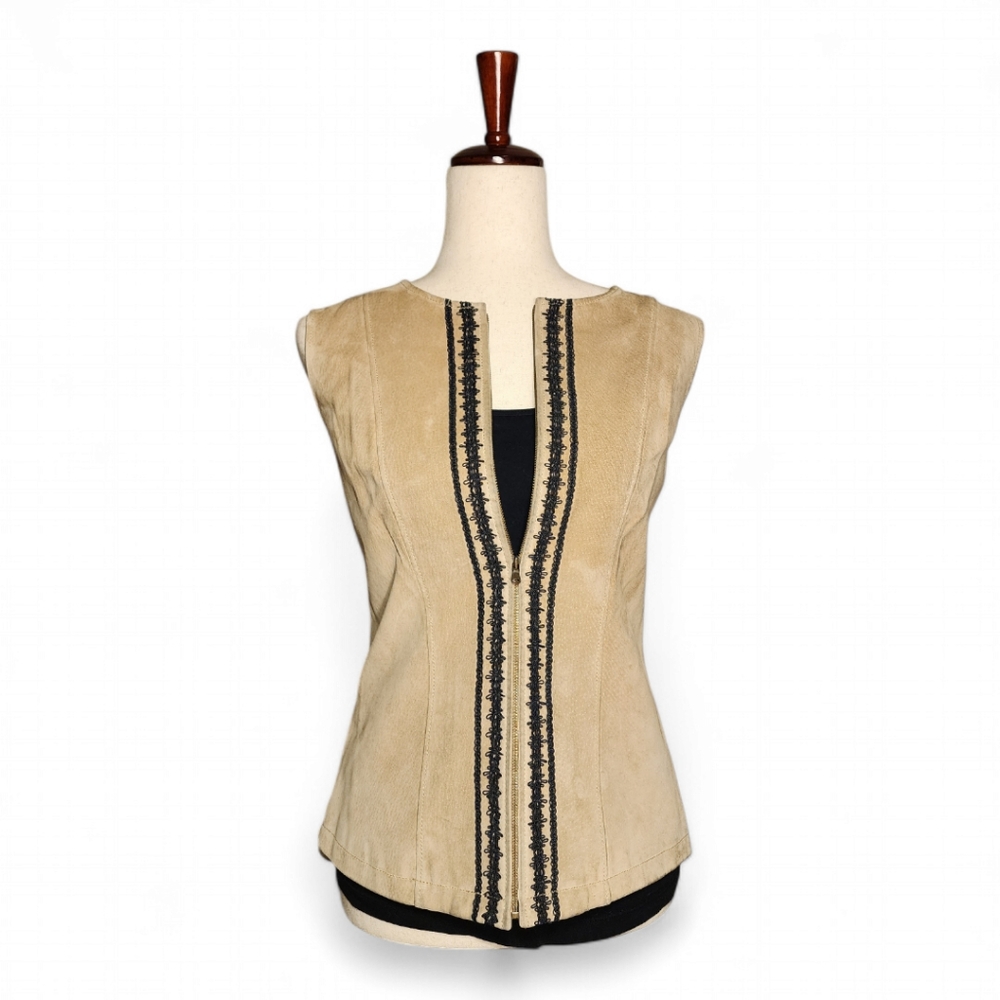 JH Collectibles Suede Vest,  tan, small